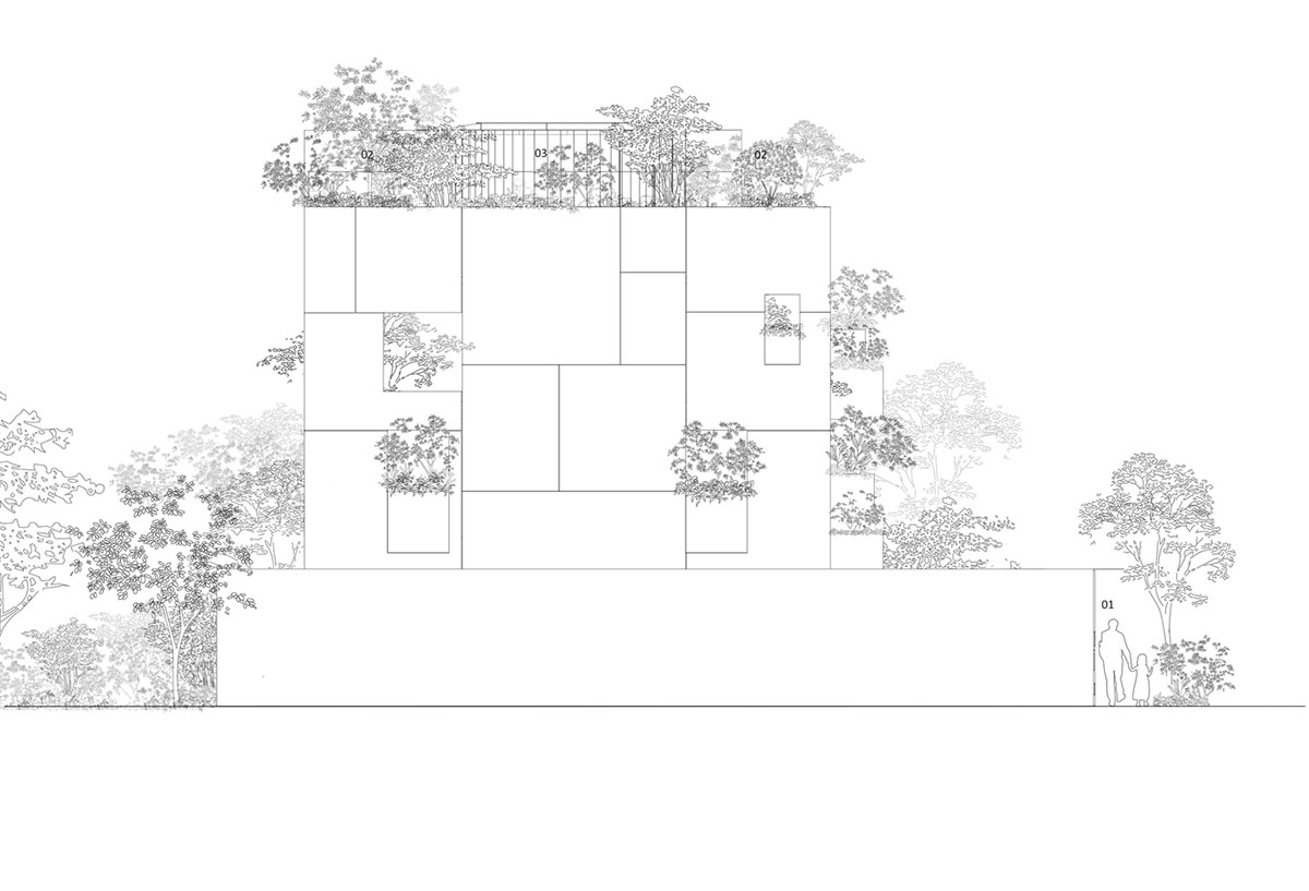 MIA Design Studio compensates the lack of green spaces of Vietnam with planted pop-up balconies