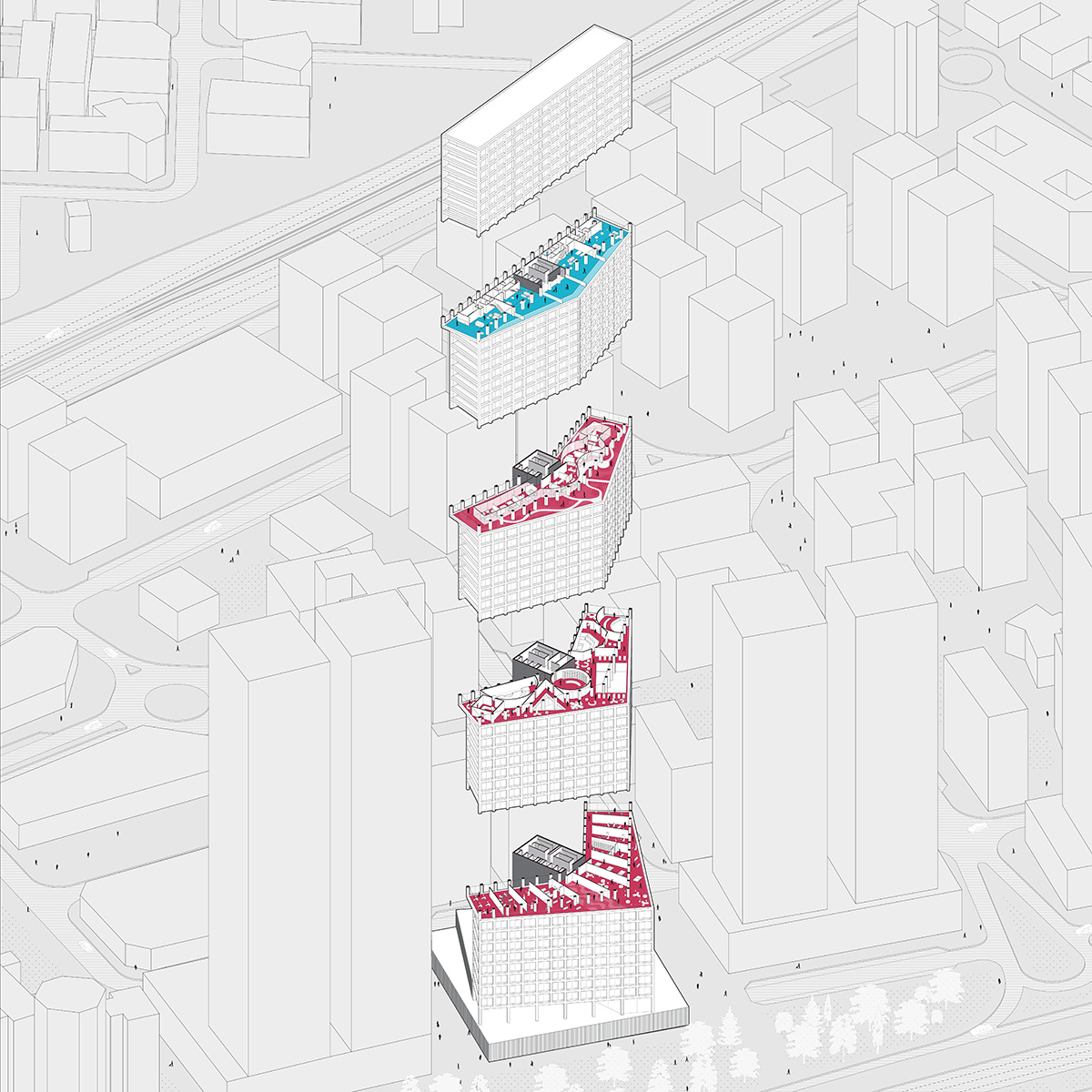 OMA reveals design for stepped residential tower in Kuwait's waterfront