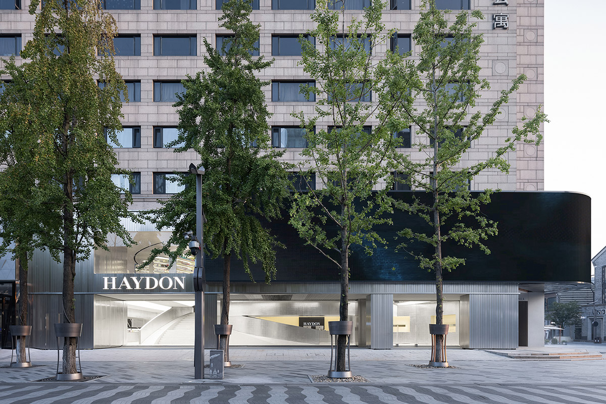 Various Associates designs beauty store with winding staircase and silver-toned interiors in Hangzhou