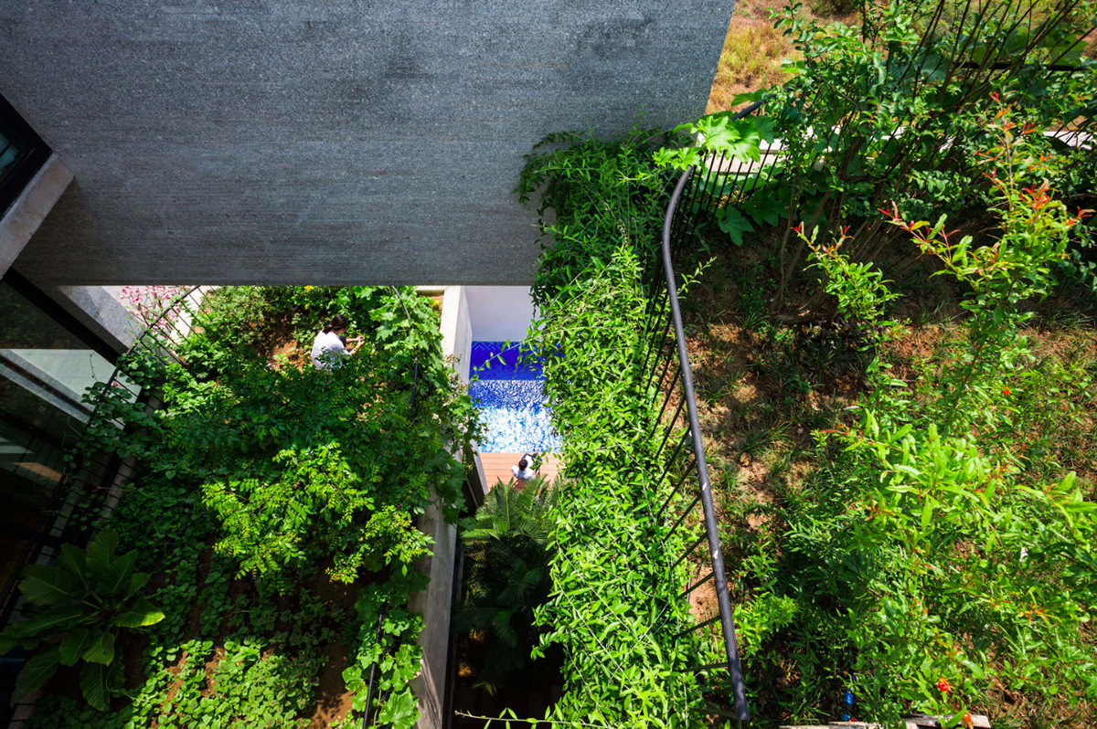 VTN Architects designed perforated house filled with gardens for Vietnam’s low density green spaces