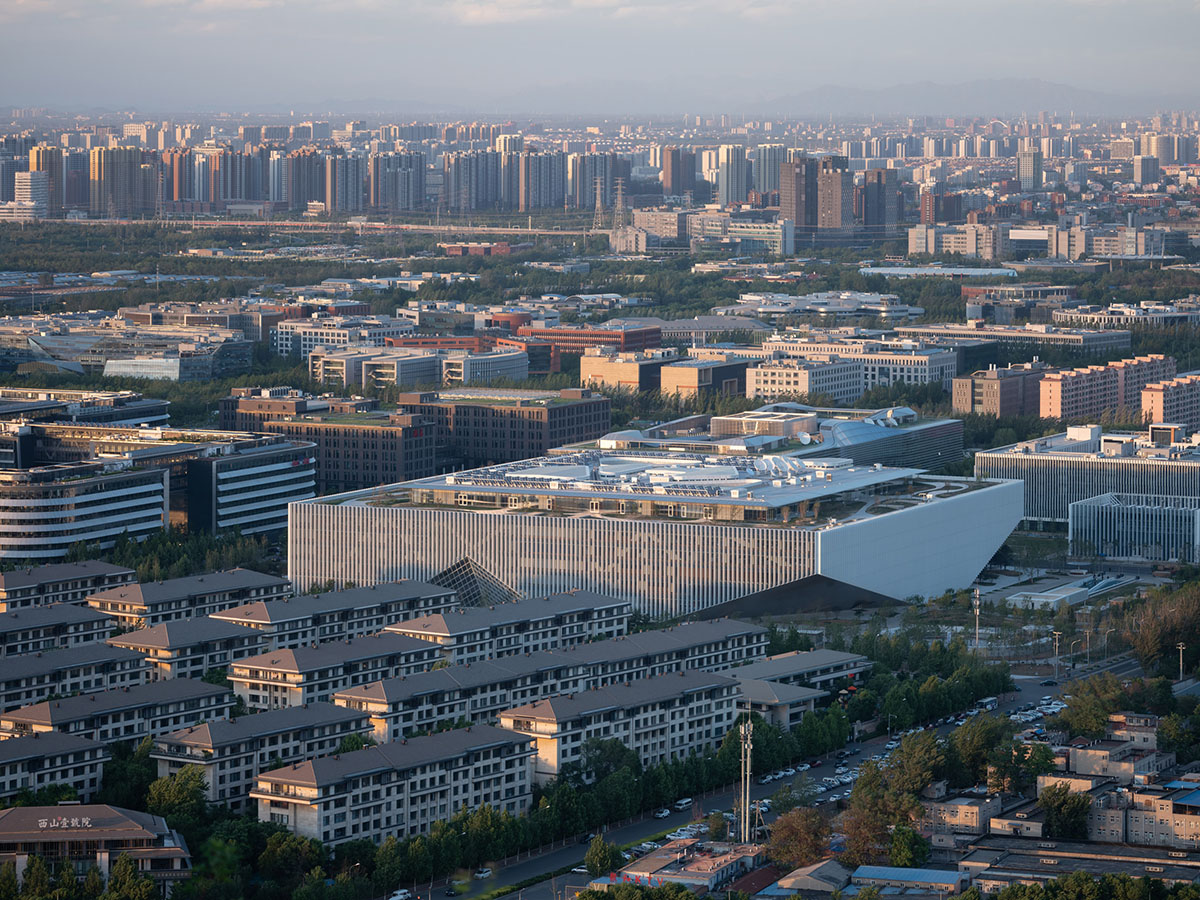 OMA completes Tencent Beijing Headquarters with square-shaped floating volume in Beijing