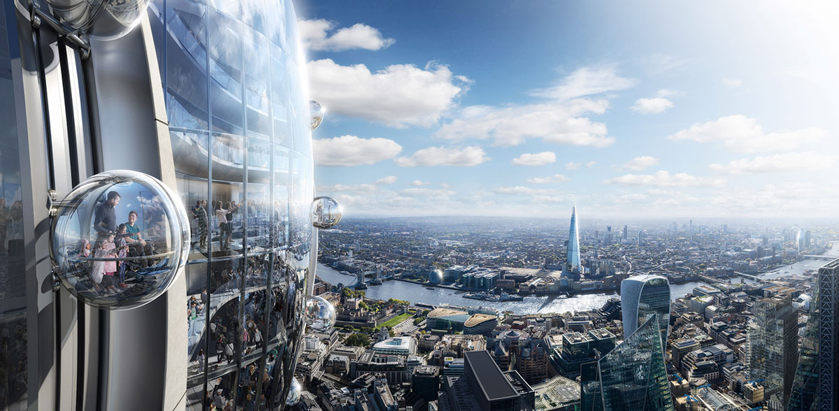 Foster + Partners reveals updated visuals for The Tulip tower in London