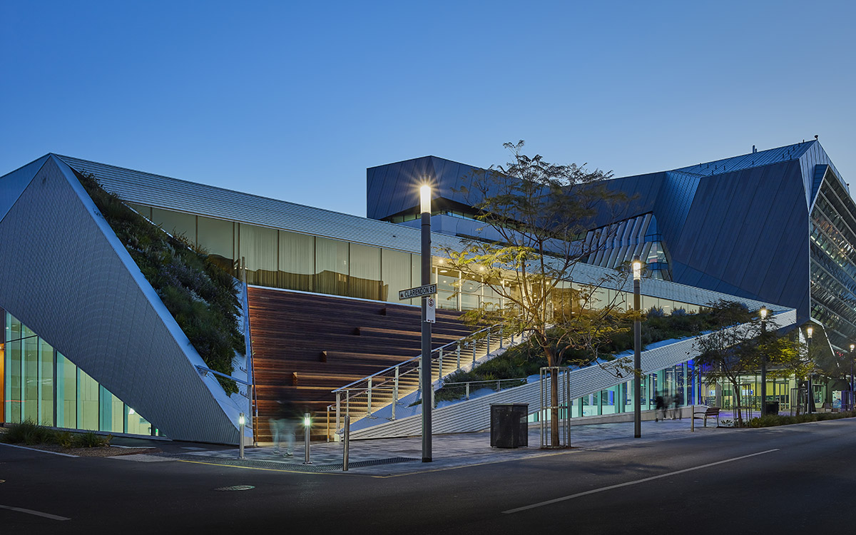 Snøhetta, JPE Design Studio and Jam Factory complete Pridham Hall with inclined terrace in Adelaide