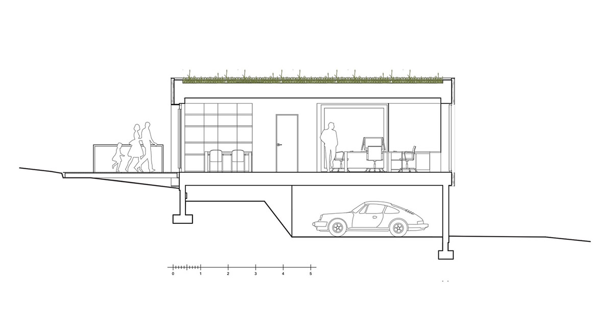 Office by MIA architecture is clad by mirrored panels to disappear in a lush environment in Belgium
