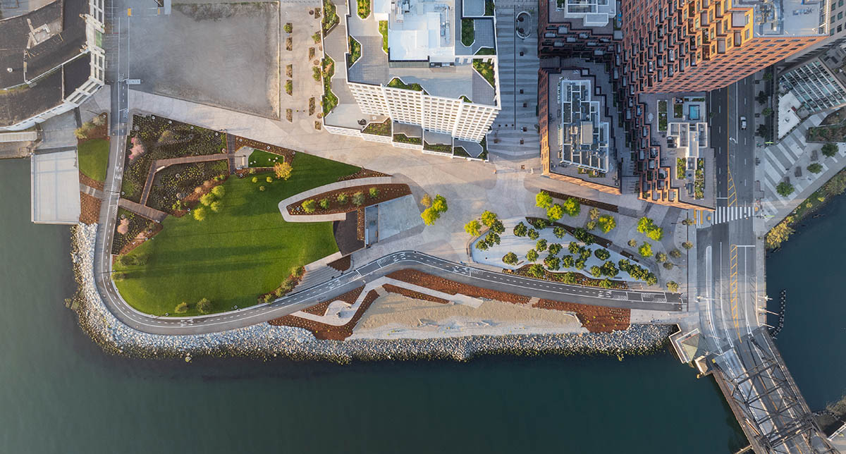 Basalt rock formations in California inform a new support center by Henning Larsen