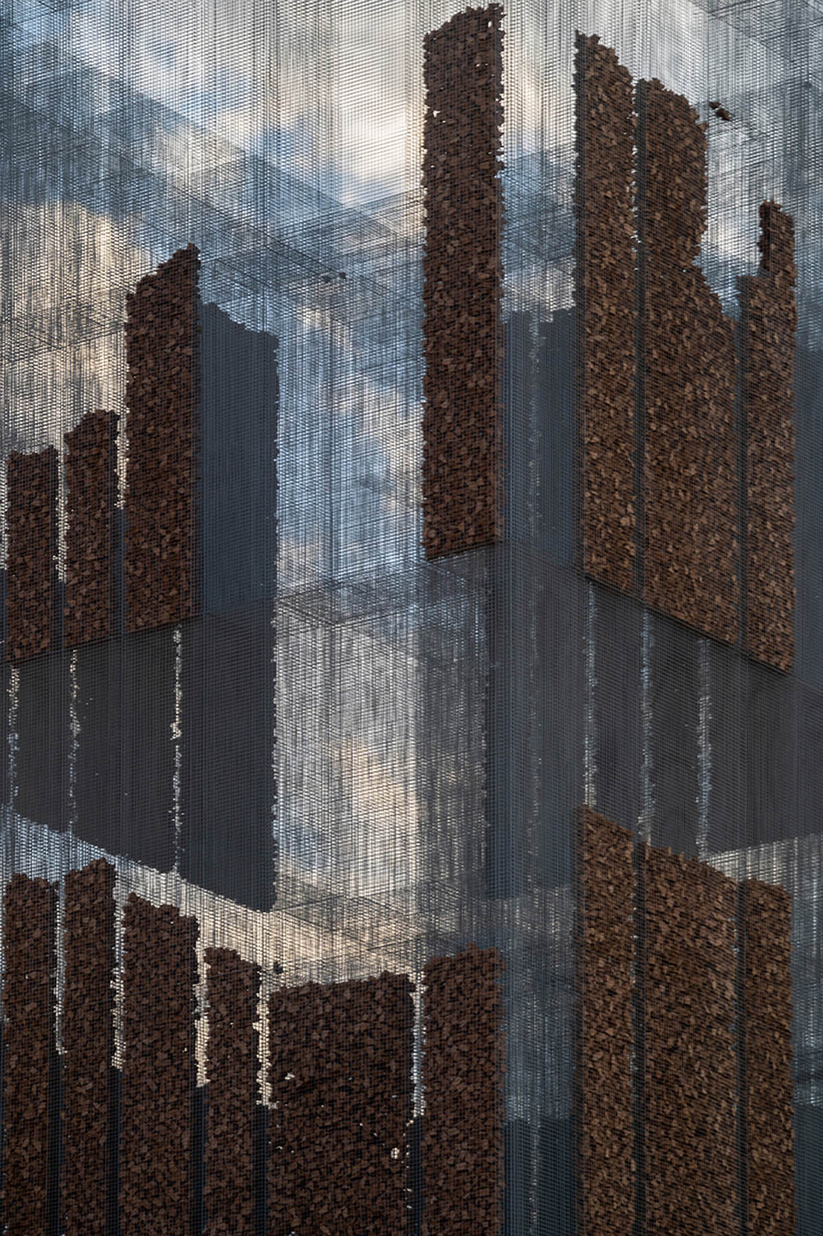 Studio Studio Studio combines wire mesh with cork for this experiential pavilion in Riyadh