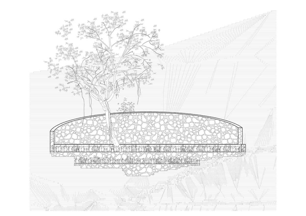 MAIN OFFICE adds half-circle yoga platform to thatched-roof guest villas in Sayulita, Mexico