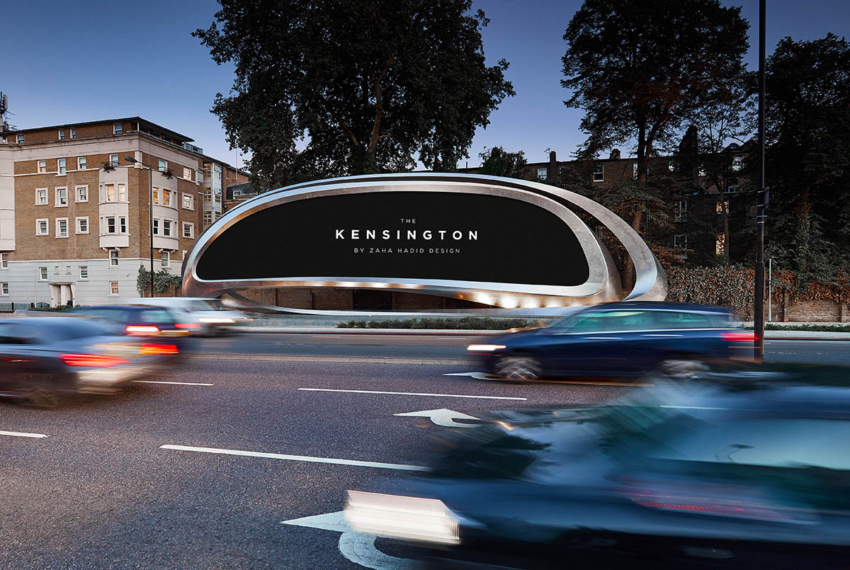 Zaha Hadid Design created sinuous digital billboard for a media company