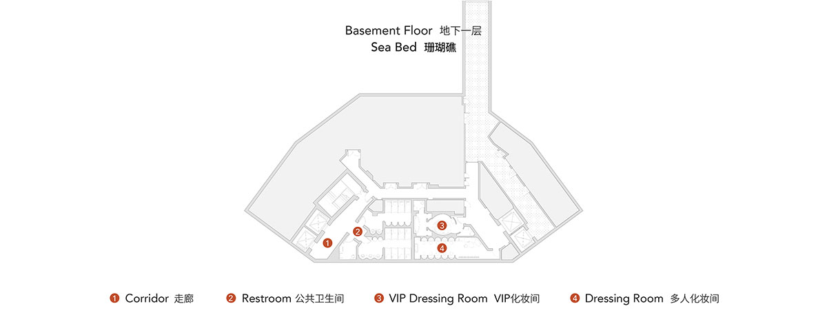 Undulating lines and expansive waves define interior of Orbit public exhibition hall in Shanghai 