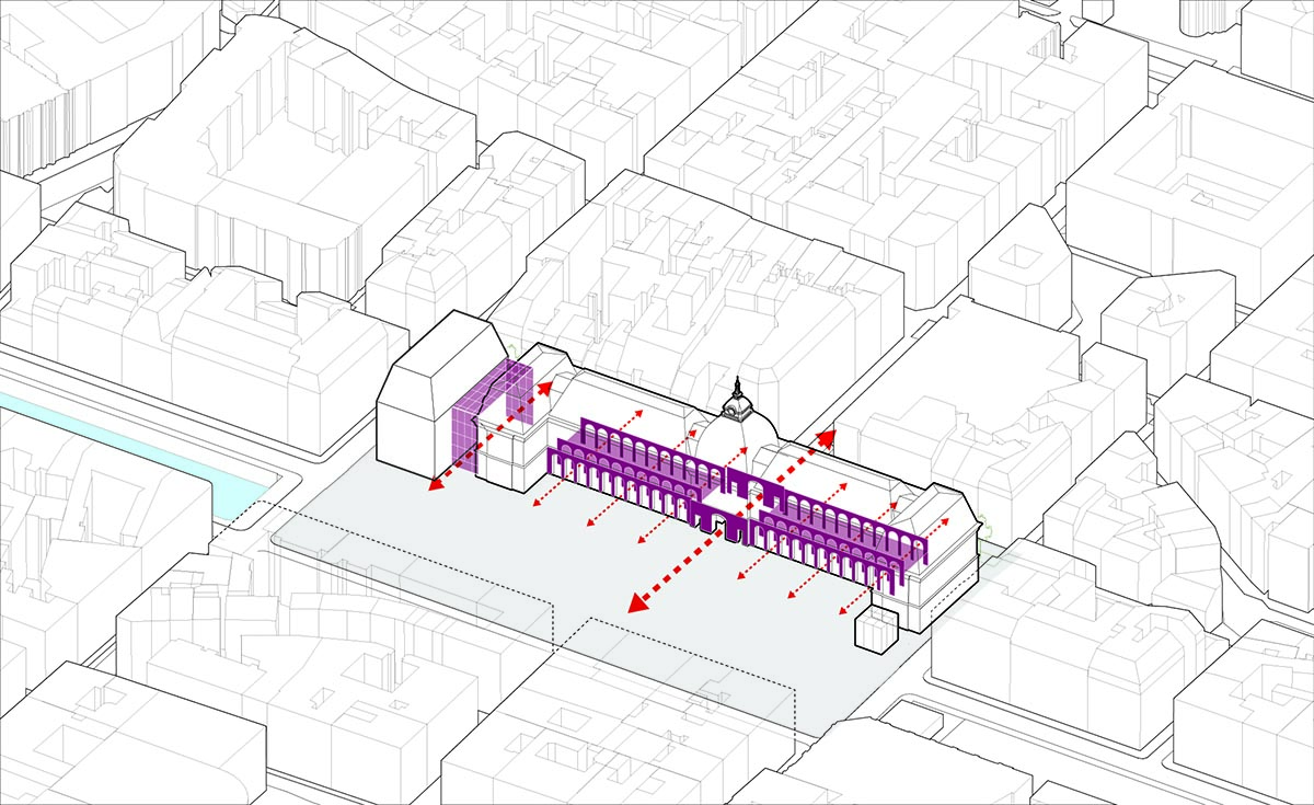 MVRDV transforms historic Palais du Commerce with sculptural glass gallery in Rennes