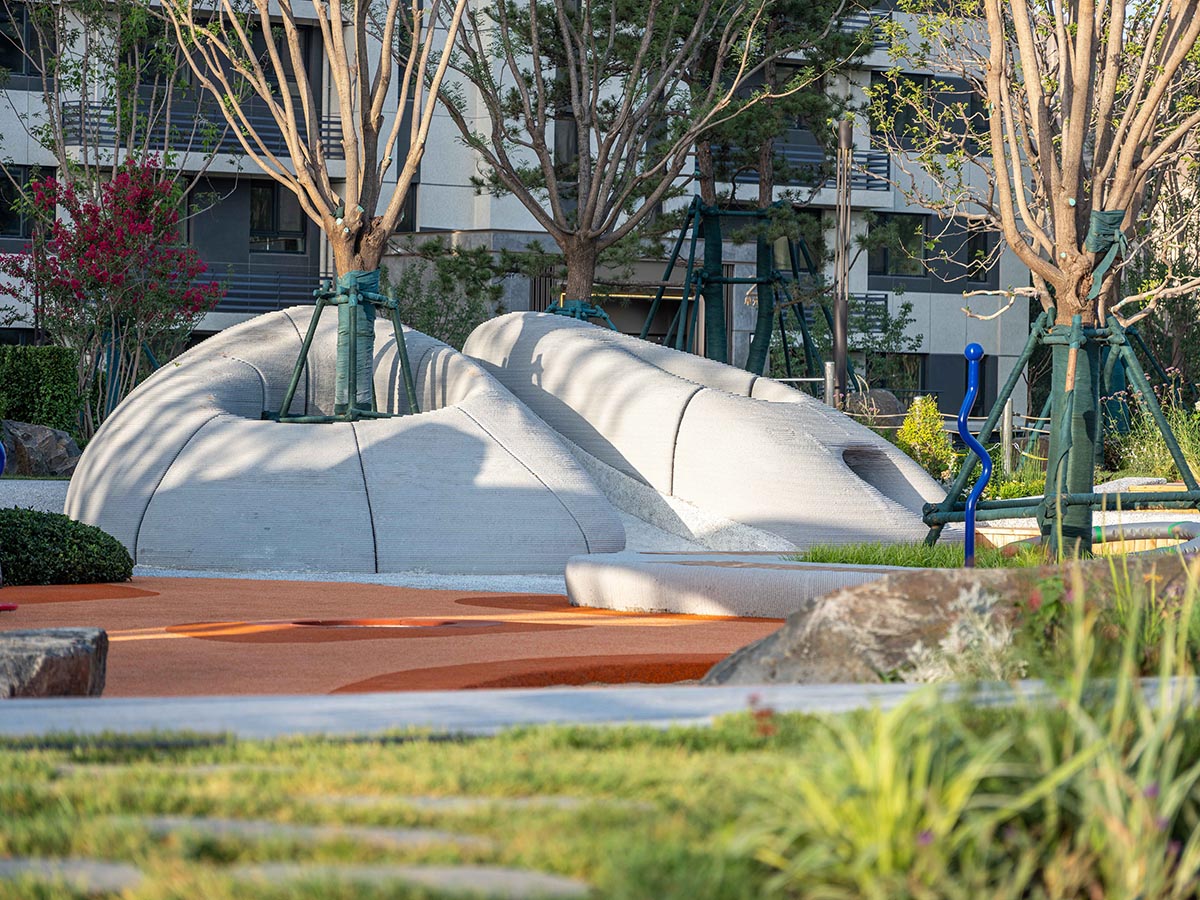 XISUI Design creates a 3D concrete-printed playground in China