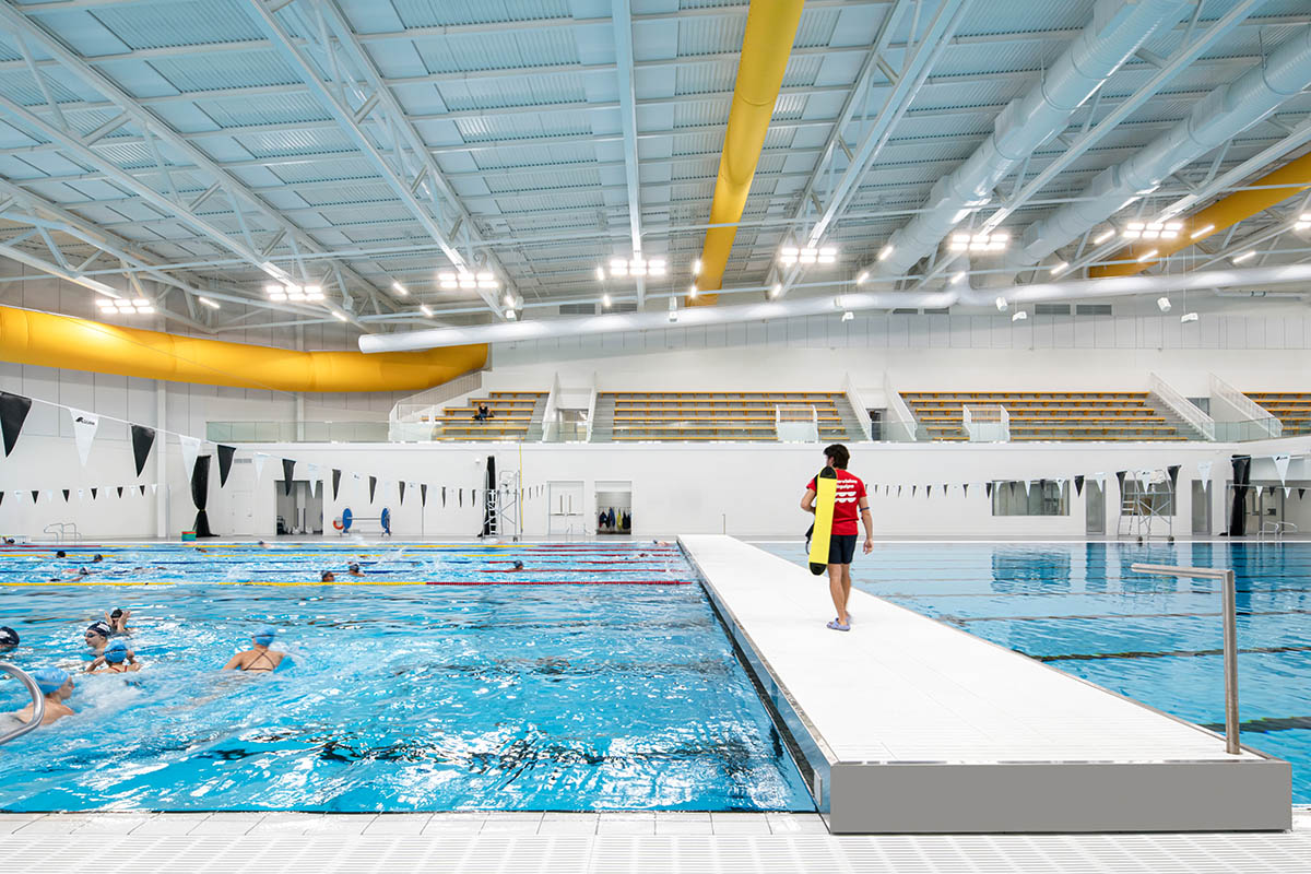 Sid Lee Architecture completes cylindrical aquatic complex in Laval, Canada