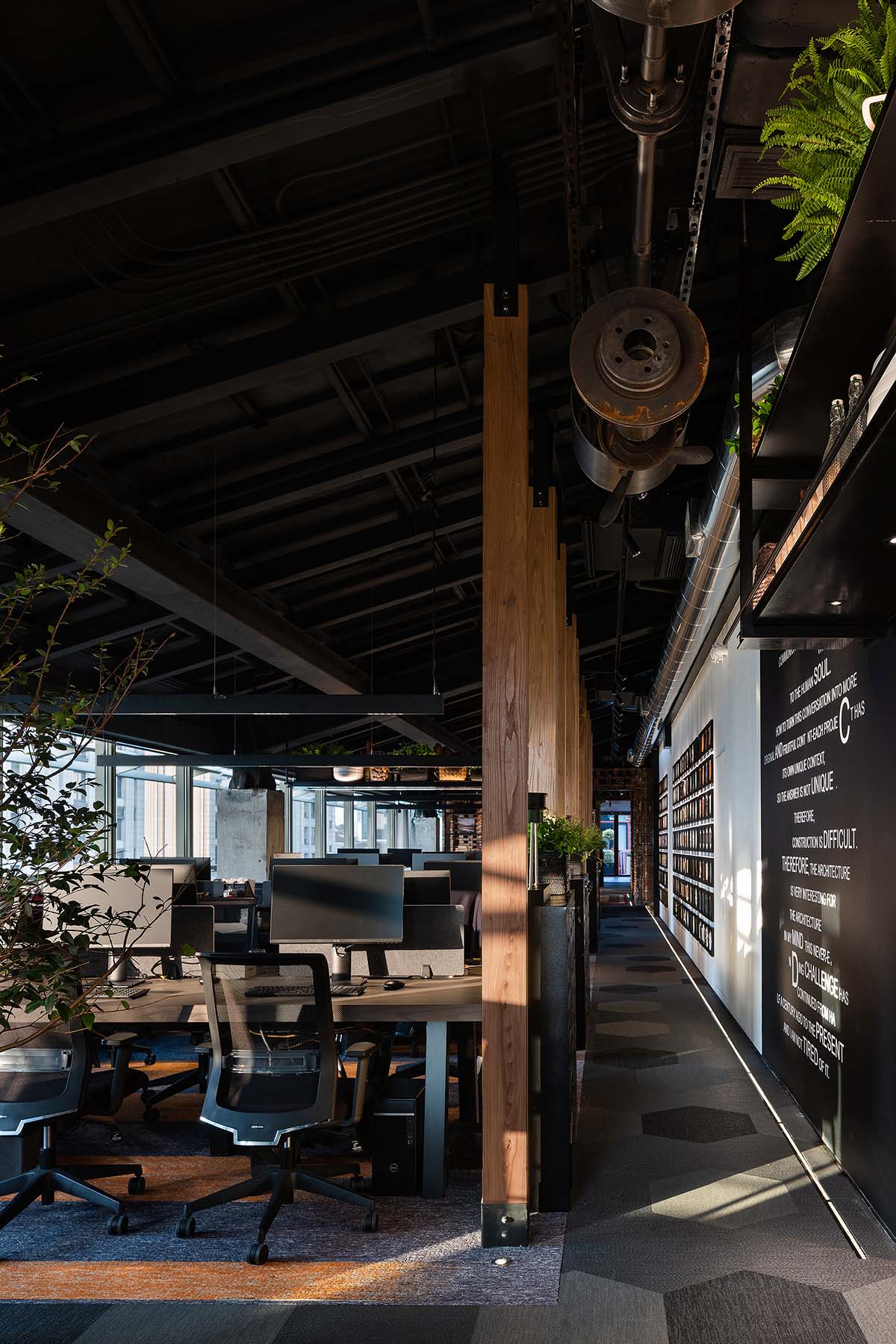 CCD HQ features industrial-style elements and greenery responding emotional needs of employees