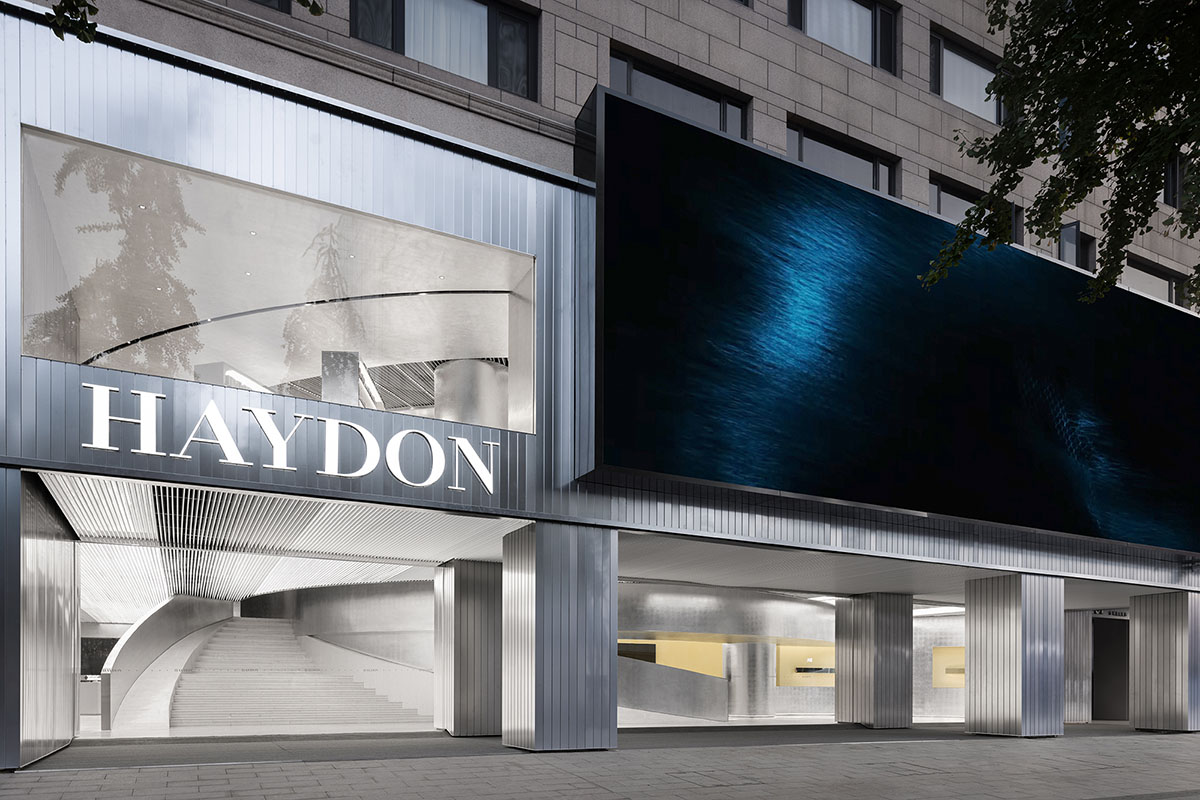 Various Associates designs beauty store with winding staircase and silver-toned interiors in Hangzhou