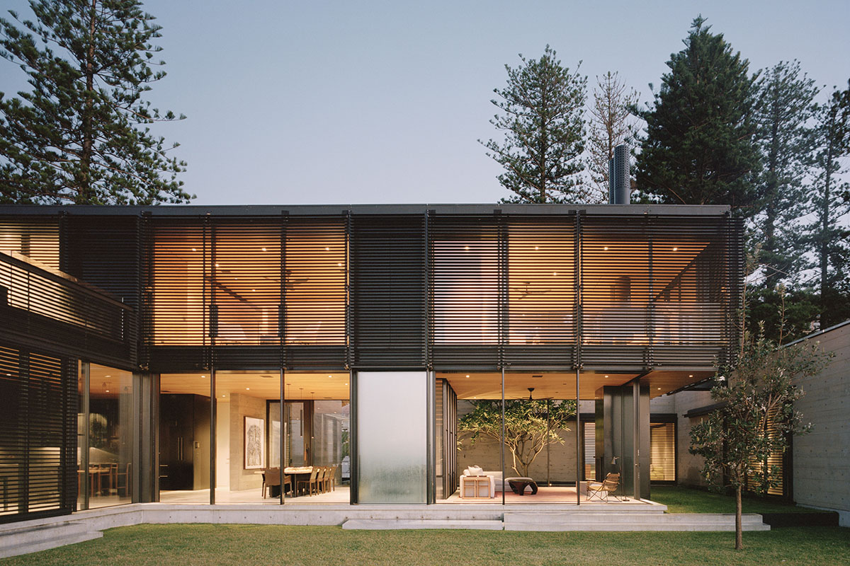 Olson Kundig's Bilgola Beach House features operable louvred shutters in Sydney