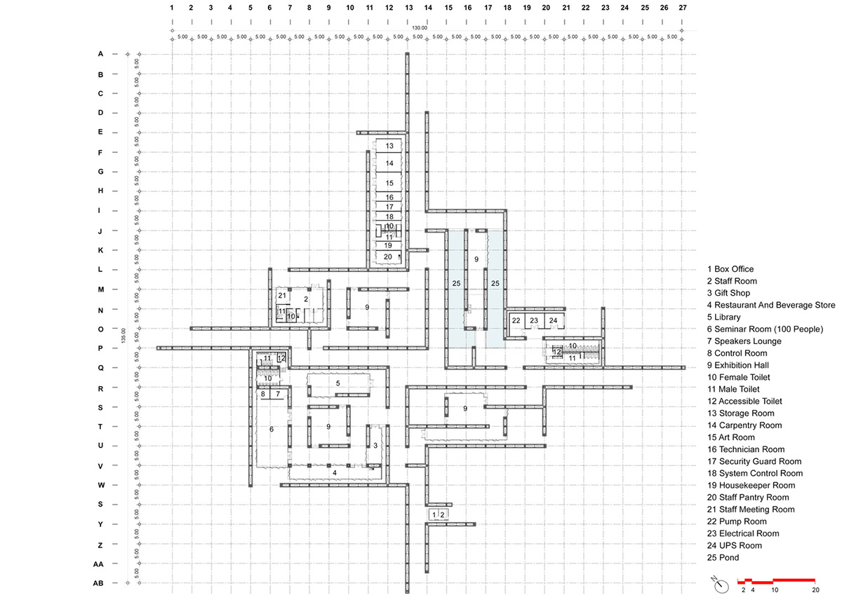 Bangkok Project Studio used over 480,0000 fired clay bricks to form elephant museum with curved walls