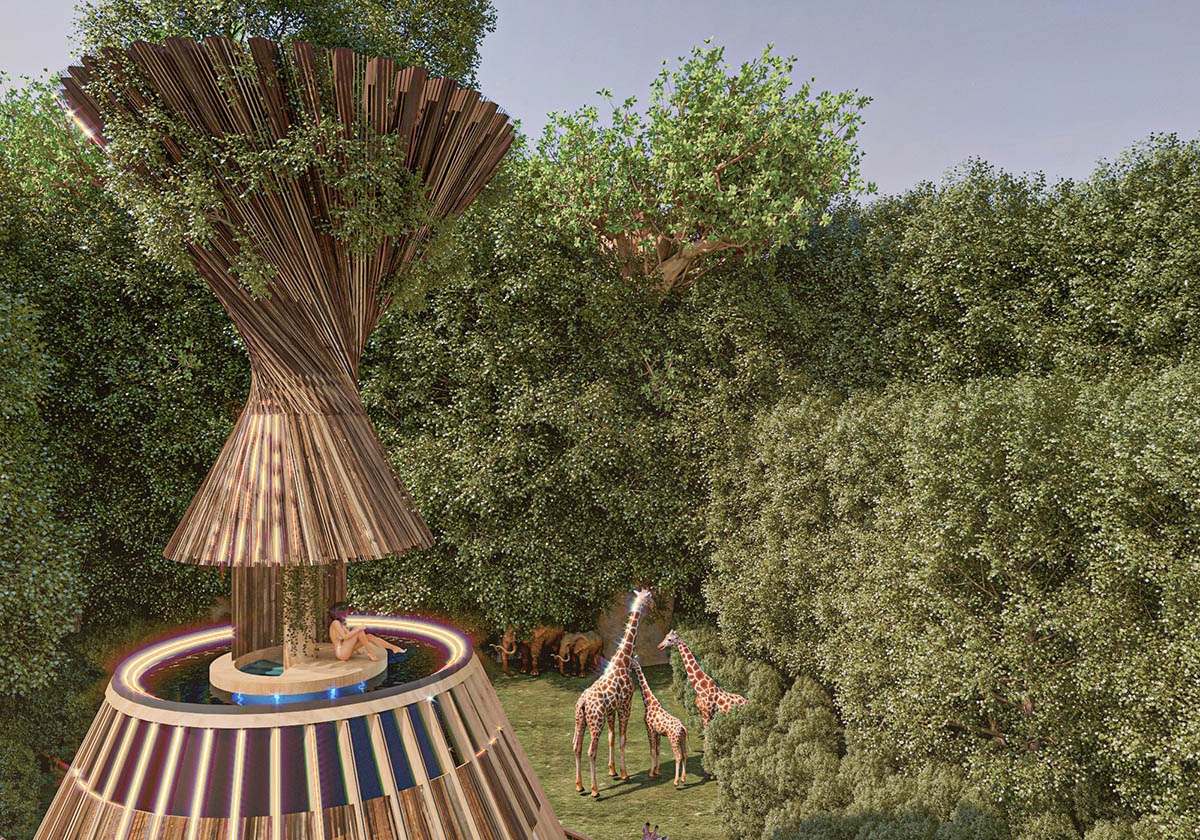 MASK Architects reveals world's first eco-tourism resort producing its own water from air in Africa