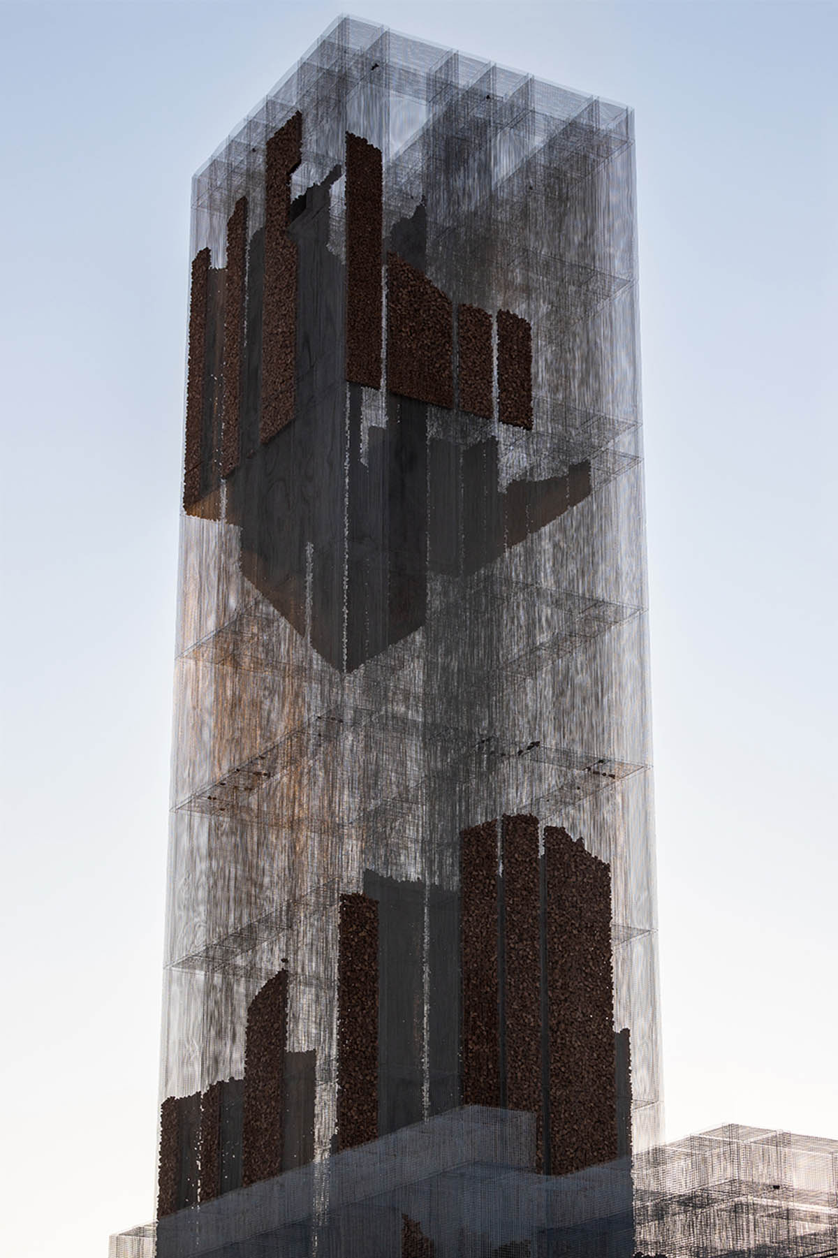 Studio Studio Studio combines wire mesh with cork for this experiential pavilion in Riyadh