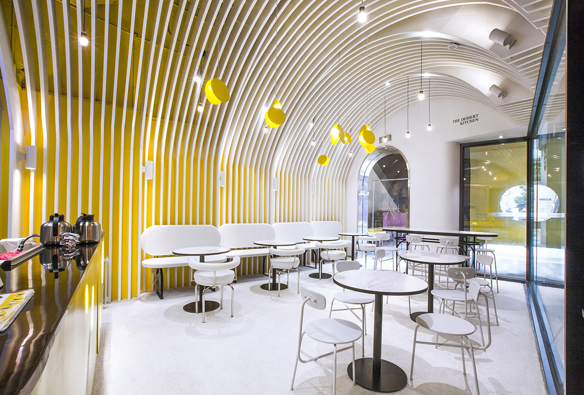 Towodesign creates a cheese-like dessert shop in China