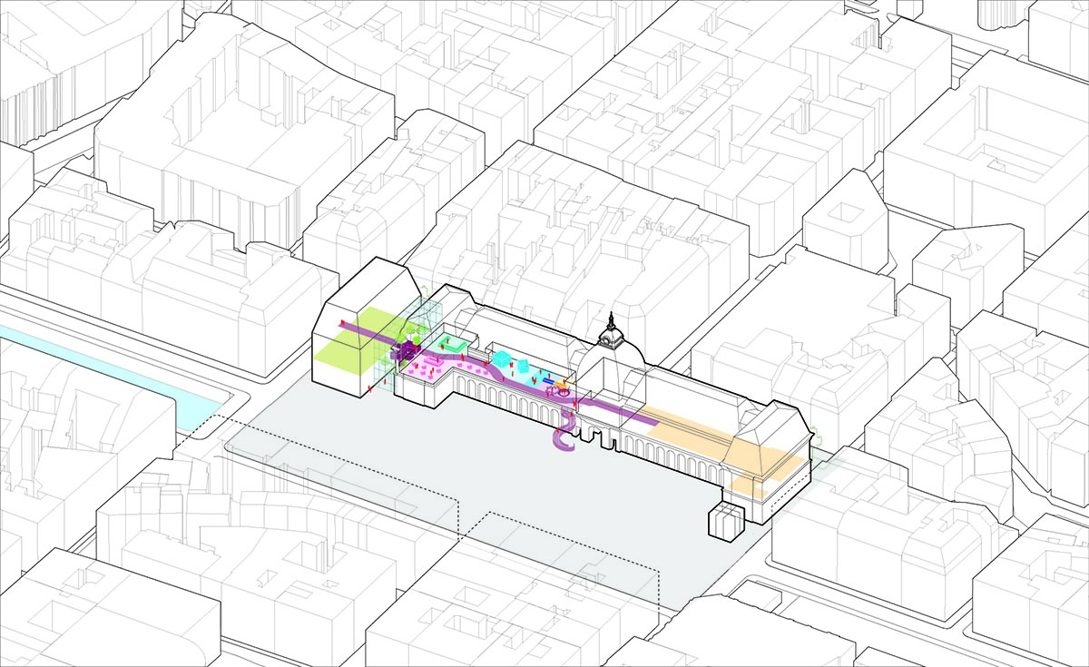 MVRDV transforms historic Palais du Commerce with sculptural glass gallery in Rennes