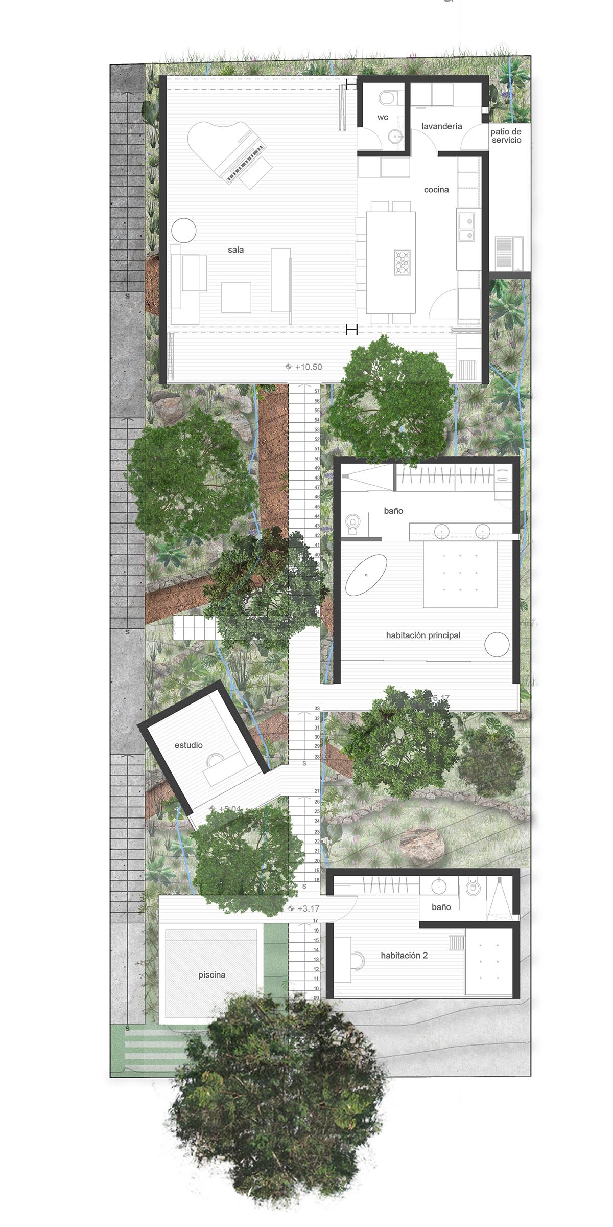 studio patricia meneses completes Pedregal House on a rocky terrain in Mexico