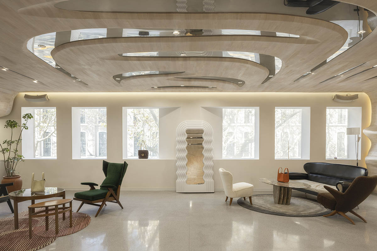 Interiors of Songmont Huaihai Road Store mimic wind-sculpted canyons in Shanghai