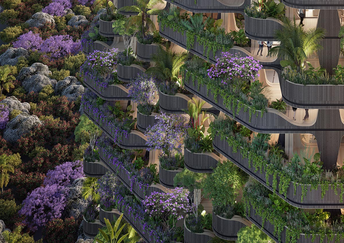 Vincent Callebaut Architectures designs rainbow tree residential tower in the Philippines