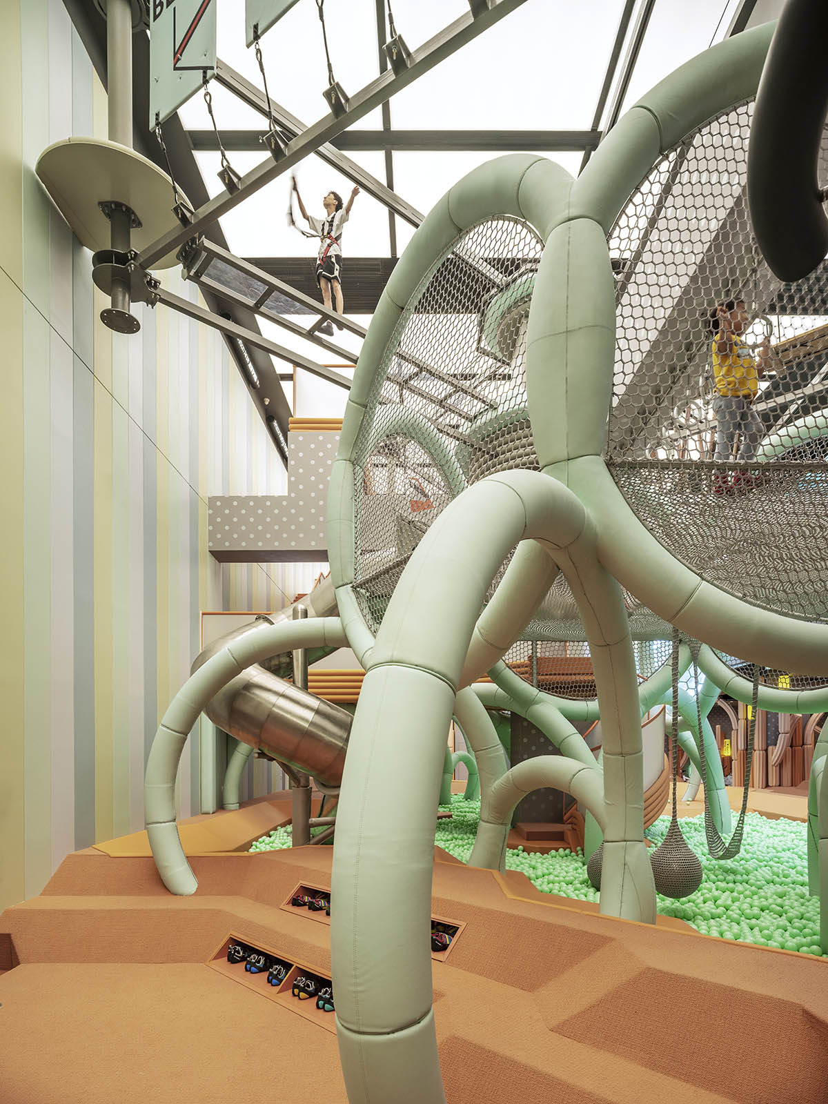 waa creates artificial land for a sports centre that acts like