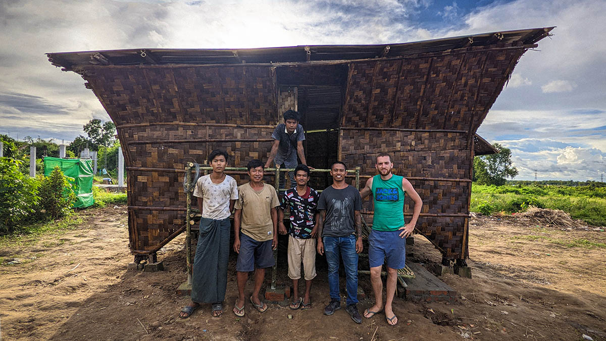 Blue Temple built affordable bamboo housing for displaced families at the price of a smartphone