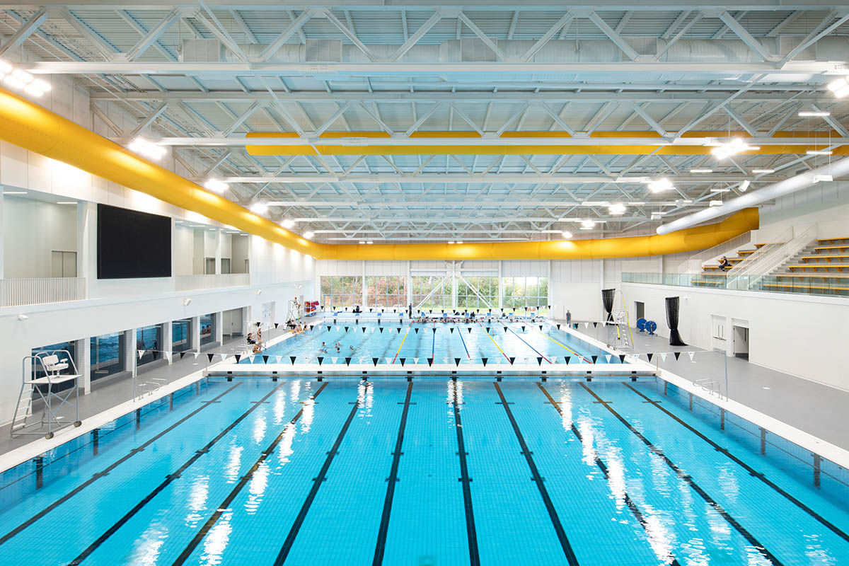 Sid Lee Architecture completes cylindrical aquatic complex in Laval, Canada