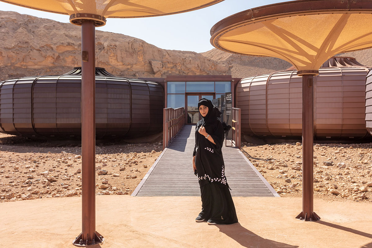 Hopkins Architects built steel pods for interpretive centre inspired by fossilised urchins in Sharjah