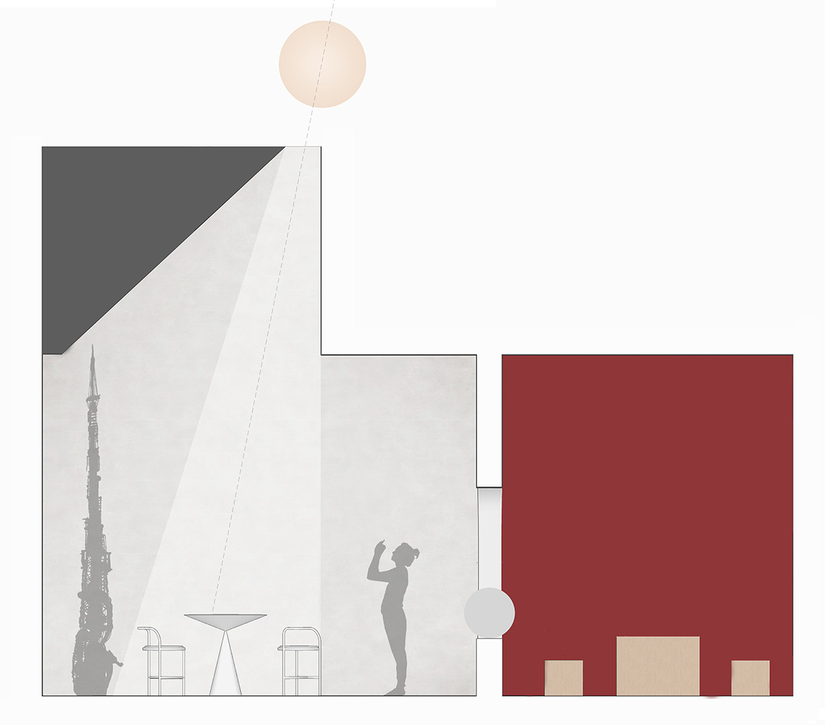 JG Phoenix creates paint-like interiors harmonized with geometric cut-outs for showroom in China