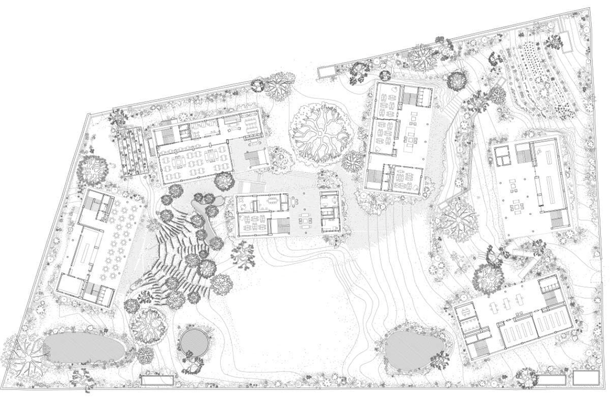 Avasara Academy, resembling an unfinished structure, educates young women in the moorland of Pune