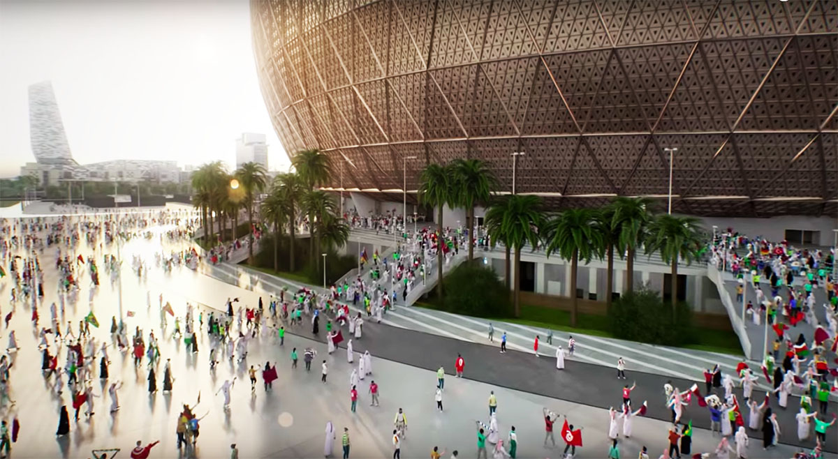 Foster + Partners' stadium for Qatar World Cup final: playful with scale  and geometrically elegant