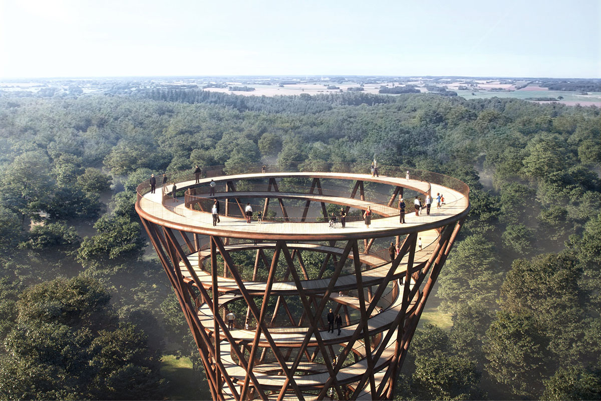 EFFEKT unveils design for 600m long treetop walk providing minimum footprint on the preserved forest