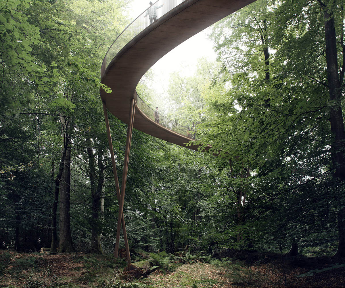 EFFEKT unveils design for 600m long treetop walk providing minimum footprint on the preserved forest