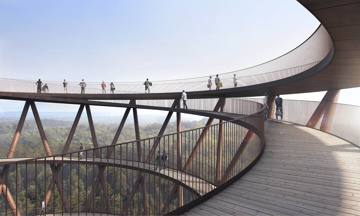 EFFEKT unveils design for 600m long treetop walk providing minimum footprint on the preserved forest