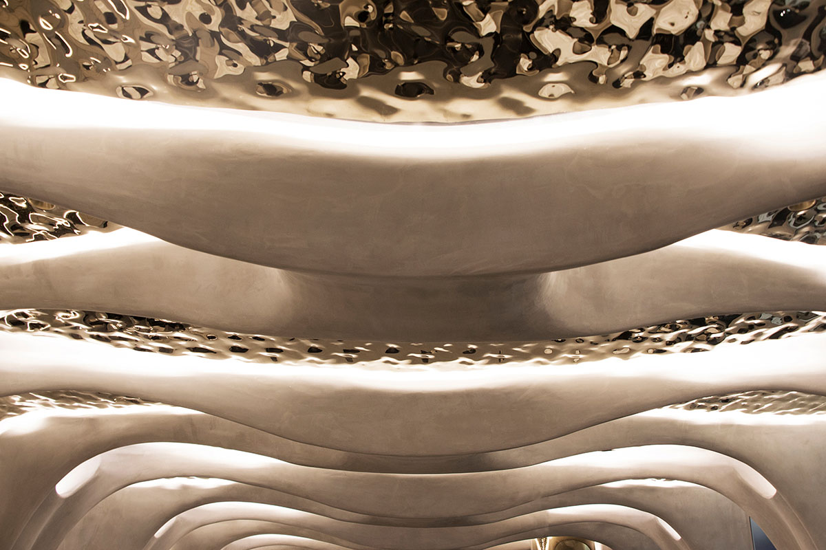 CAA Architects creates flower-like double-deck terrace in the interior of restaurant in Beijing