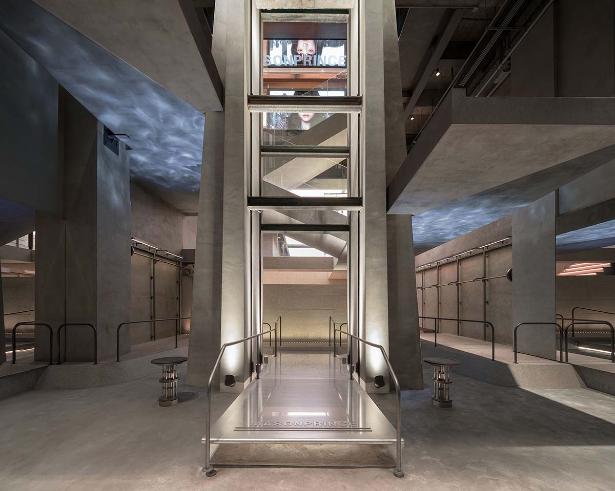 TOMO Design brings retro aesthetics with office-inspired scenography into a fashion store