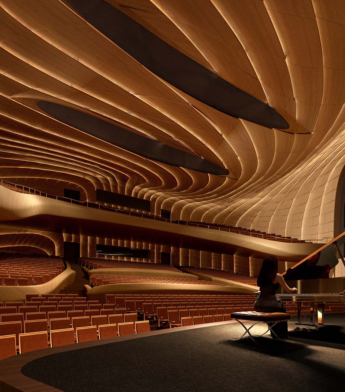 MAD hides culture and arts center beneath metal roofs scattered like 