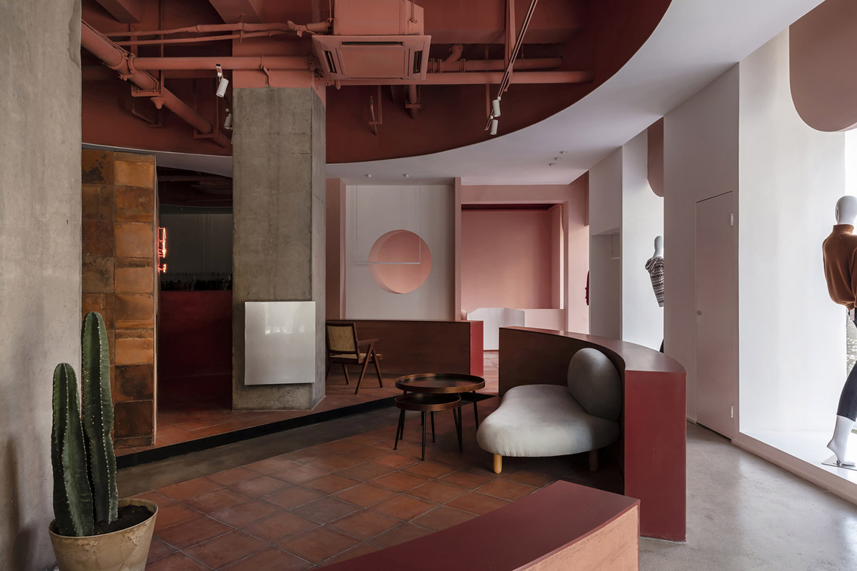 Boundary Space Design creates pinkish and romantic interior for fashion store in Xi'an