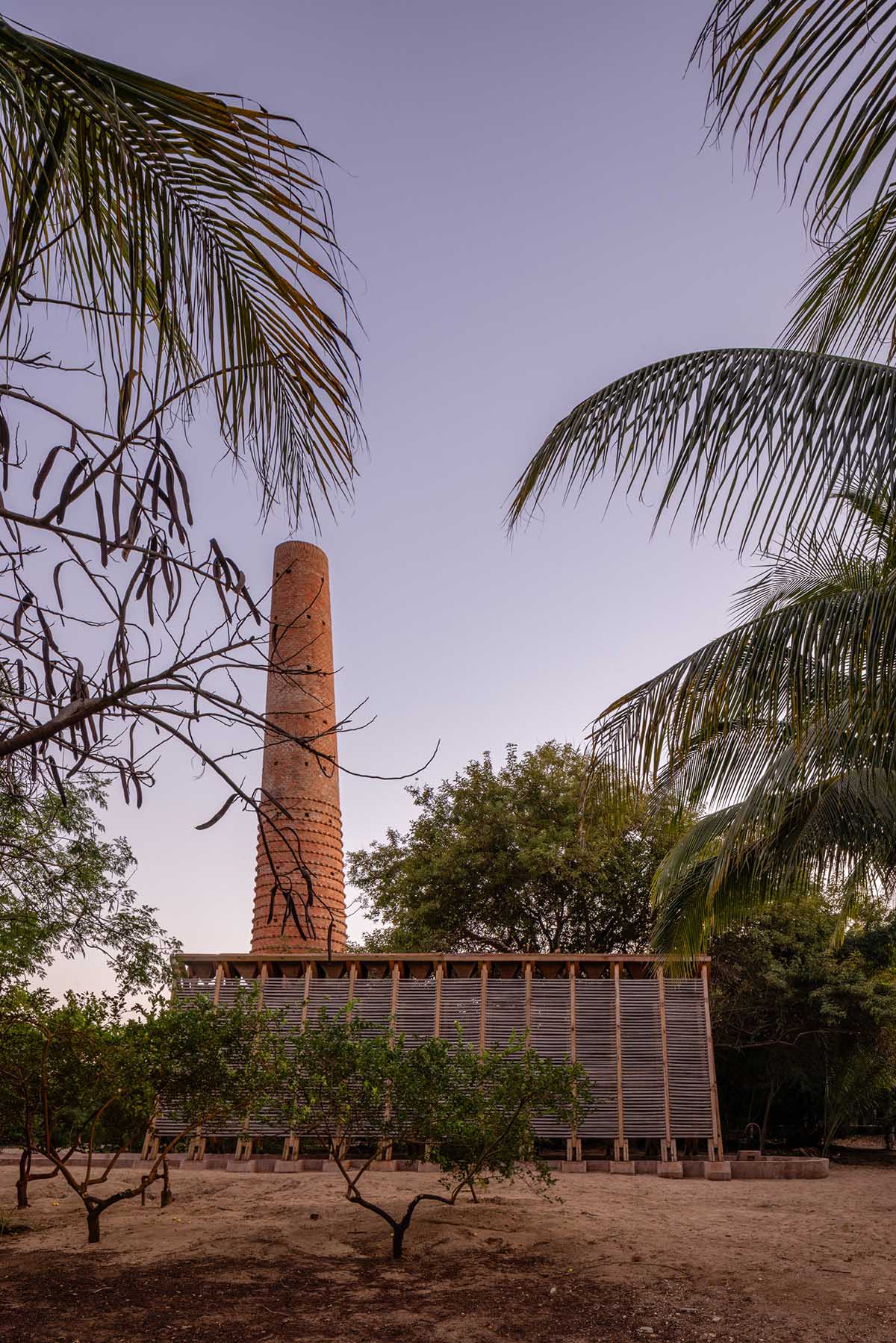 Centro de Colaboración Arquitectónica completes wooden Orchid Pavilion for Casa Wabi in Mexico