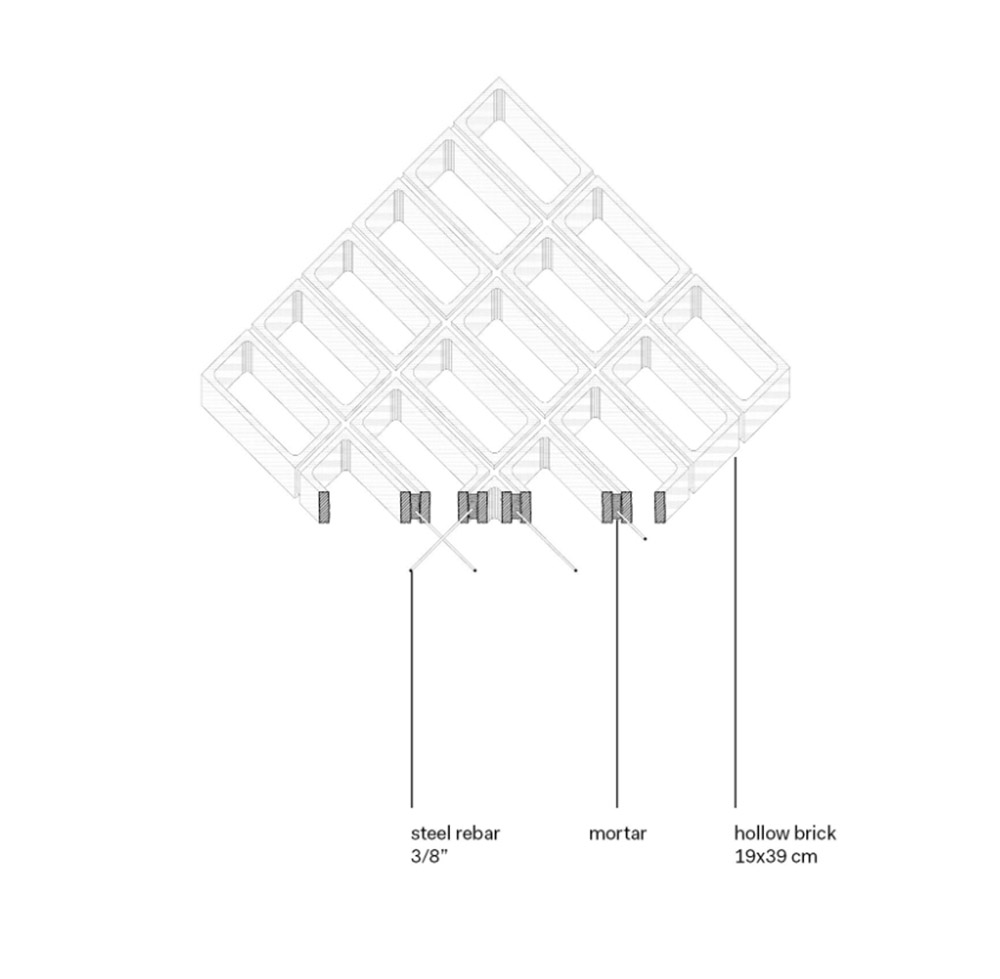 V&atilde;o designed recessed volumes and leaning red wall to offer flexible spaces for this Brazilian house