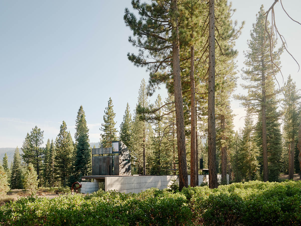 Analog House By Olson Kundig And Faulkner Architects Features Steel Clad Tower On Californian Forest