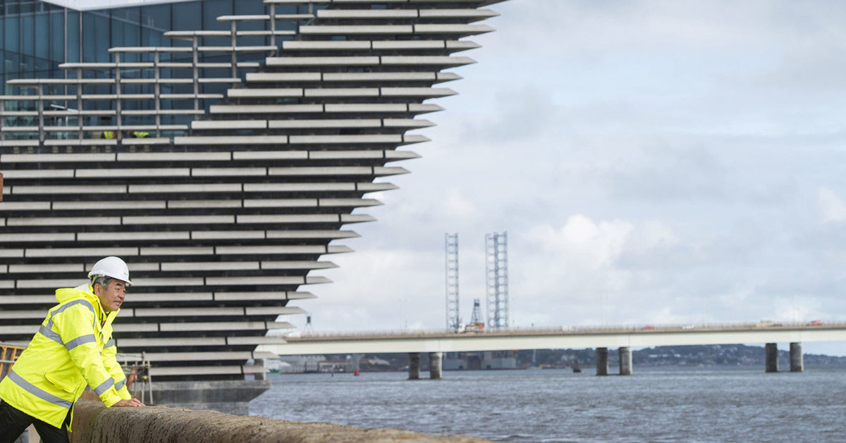 Kengo Kuma's Scotland's cliff-inspired V&A Dundee Museum is nearing completion