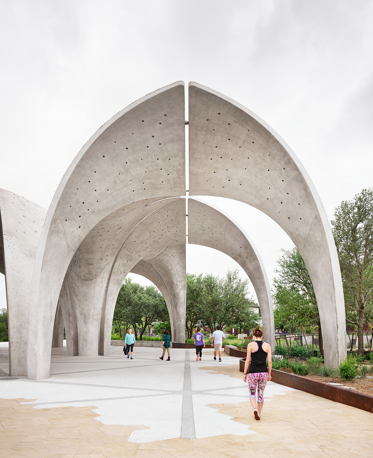 Lake|Flato Architects + Matsys Built Sculptural Petals To Increase Active Participation In The Region