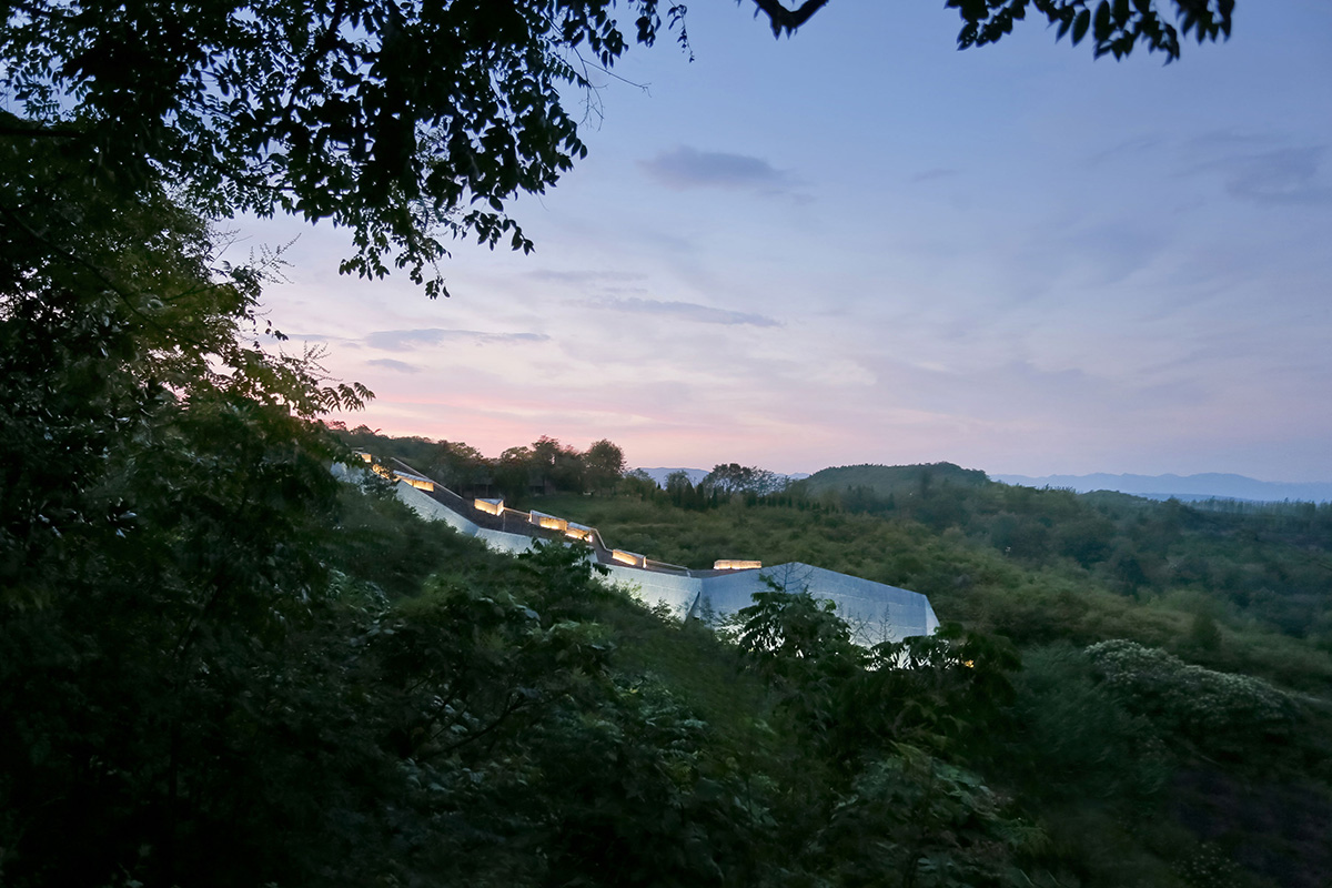 Dinosaur Egg Museum Invisibly Stretched Along In Qinglong Mountain National Geo-Park China