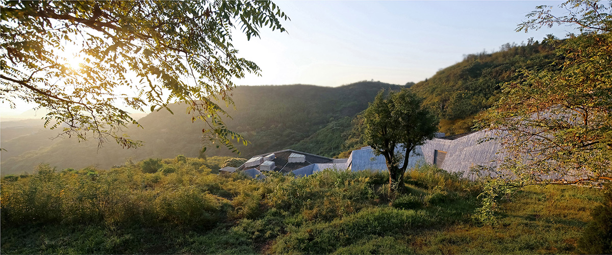 Dinosaur Egg Museum Invisibly Stretched Along In Qinglong Mountain National Geo-Park China