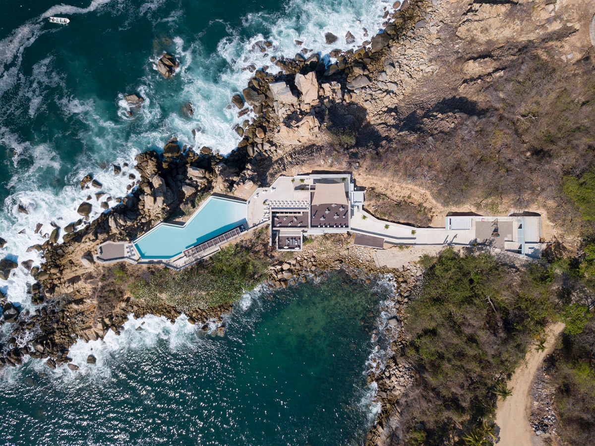This Multi-Platformed Sea Club Perfectly Sits On A Rocky Shore Of Pacific Ocean In Acapulco