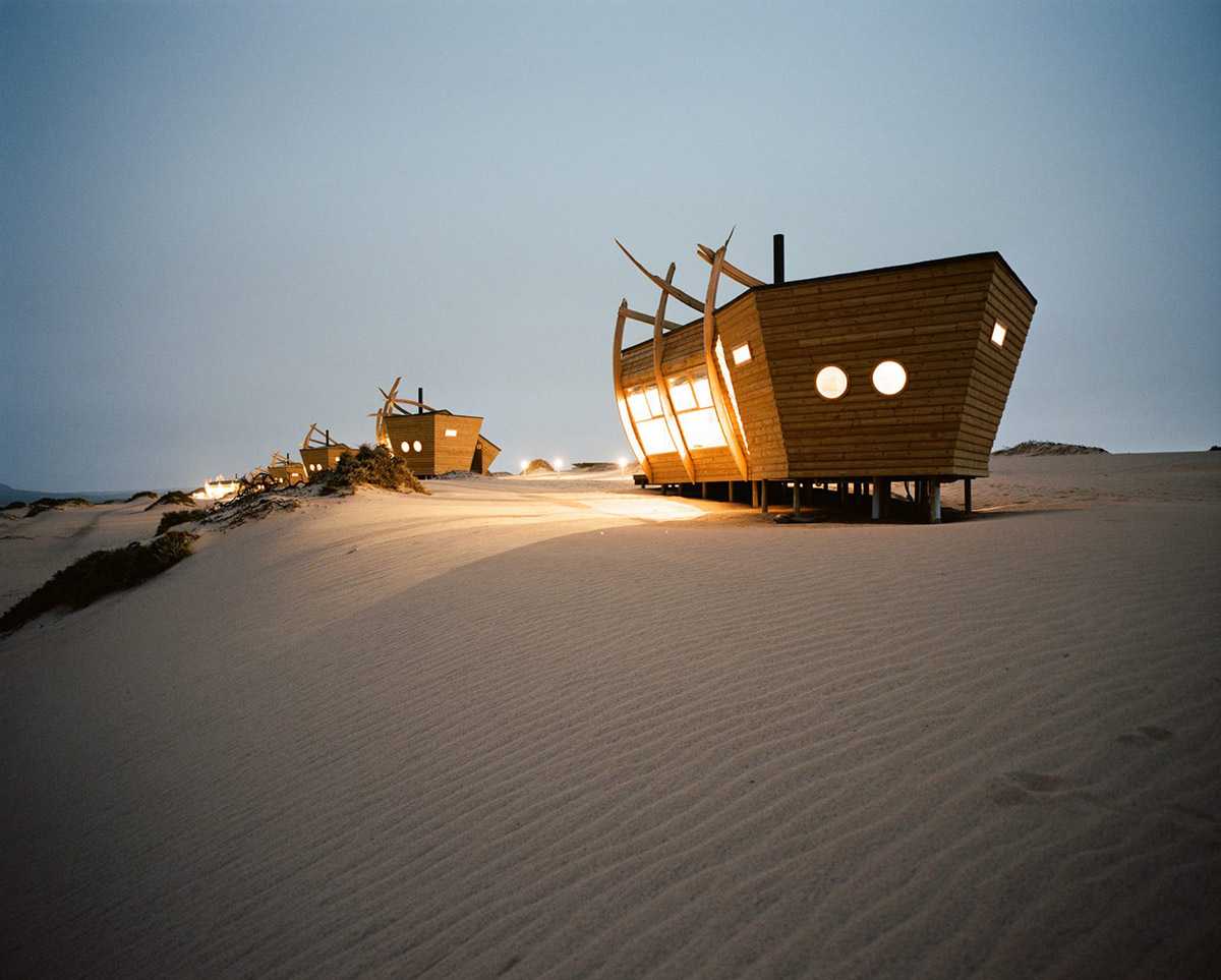 Nina Maritz Architects Completes Shipwreck-Themed Timber Cabins For Travelers In Namibia